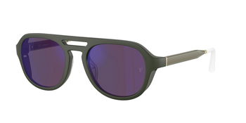 Das Bild zeigt die Oliver Peoples Sonnenbrille OV5589SU R-13 70064V leicht seitlich.